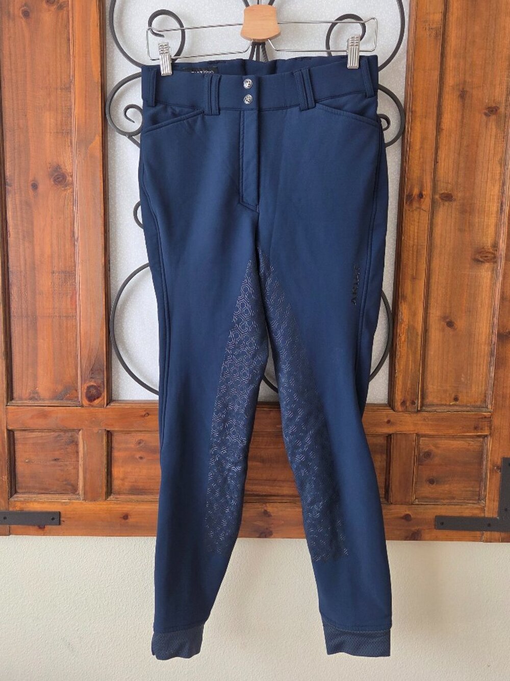 Ariat Tri Factor Pro Series Thermal Full Seat Breeches Size 26 Long Navy Brushed